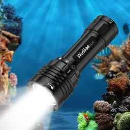 Produktbild: Wurkkos DL30 Tauchlampe, 3600 Lumen Tauchen Taschenlampe Wiederaufladbar, IPX8 Wasserdicht, 3* CRI 90 LH351D LED Unterwasser Taschenlampe mit und Ladegerät
