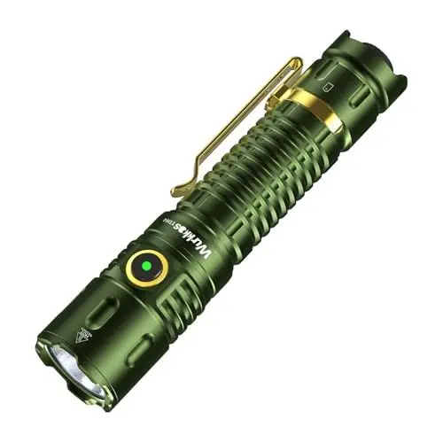 Produktbild: Wurkkos TD04 taktische taschenlampe 3000 Lumen Taschenlampe led aufladbar,Extrem hell Led torch mit Taktischen Schalter EDC Flashlight 8 ModiIP68 Wasserdicht für Outdoor-und Indooraktivitäten