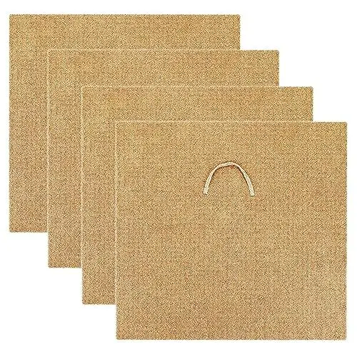 Produktbild: Wurmdecke mit Zugring, 4 Stück Wurmtonne Decke Würmer für Kompostierung, 60 x 60 cm Wurmfarm Kit, Nachfüll Set für Wurmfarm für viele Wurmmtonnen Tasche zum Halten von Würmern Dunkel Feucht