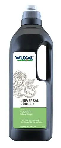Produktbild: Wuxal Universaldünger - 1000 ml - Flüssiger Pflanzendünger für Garten- und Zimmerpflanzen - Sowohl als Blumendünger als auch als Grünpflanzendünger geeignet