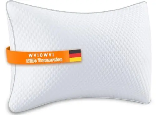 Produktbild: WVIOWVI Kopfkissen 50x70, Höhenverstellbares Nackenkissen, Kühlendes Kopfkissen, Mikrofaser Füllwatte Kissen 50x70, Antiallergisch Atmungsaktives Schlafkissen, Geeignet für Hotel und Heimbettkissen