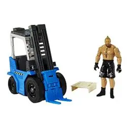 Produktbild: WWE Brock Lesnar & Wrekkin Slam 'N Stack Gabelstapler - Hebefunktion, 6 auseinanderbrechende Teile, zum Wegschleudern von Gegnern, für Kinder ab 6 Jahren, HLM00