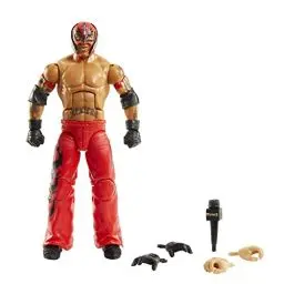 Produktbild: WWE HKP15 - Elite WrestleMania Royal Rumble Rey Mysterio Actionfigur, bewegliches WWE Sammlerstück mit Zubehör, Spielzeug Geschenk für Kinder und Fans ab 8 Jahren