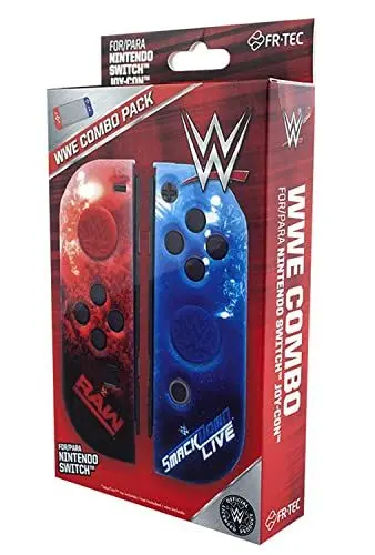 Produktbild: FRTEC WWE Joy-Con Hülle + Grips für Nintendo Switch - Hartschale Schutz + verbesserte Griffigkeit