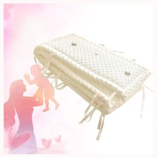 Produktbild: WXJHNYBS Bettumrandung Kinderbett, Weich,Atmungsaktiv Gitterbett Umrandung, Waschbar Babybett Nestchen Bettumrandung für Die Sicherheit des Babys,150x28cm