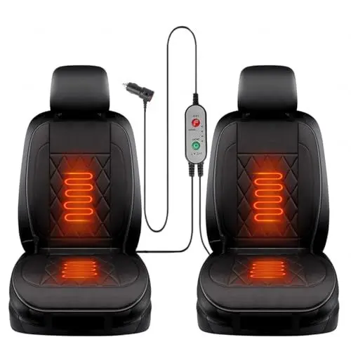 Produktbild: WXJHNYBS Sitzheizung Auto Auflage 12v Zigarettenanzünder, 12v/24v,Intelligente Steuerung Autositzbezüge rutschfest,Bequem Beheizbare Sitzkissen Autositz Doppelsitz 1 Netzkabel