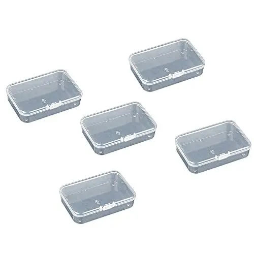 Produktbild: WYAN 5 Stück Aufbewahrungsbehälter aus Kunststoff mit Deckel, für Kleinteile,kleine Perlen,und andere Bastelzubehör(8.8 x 6cm)