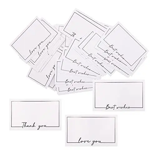 Produktbild: WYAN Blanko Karten-80 Stück 90x54mm Weiße Nachrichtenkarten,DIY Papier Karten,zum Graffiti Nachricht(Kann mit unseren Briefumschlägen verwendet werden)