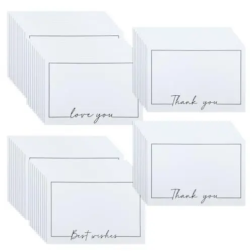 Produktbild: WYAN Blankokarten-60 Stück 150 * 100 mm Nachrichtenkarte, Geschenkkarte, Dankeskarte, Blanko-Visitenkarten, für DIY-Grafitti-Nachrichten, DIY-Kreationen (kann mit Umschlägen verwendet werden)
