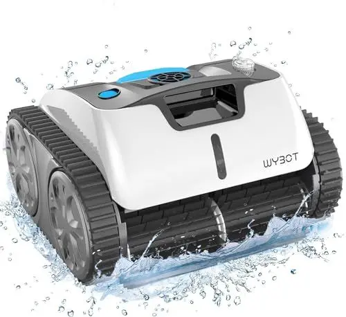 Produktbild: WYBOT Poolroboter Akku, Vollautomatisch Poolreiniger Boden,Wände und Wasserlinie, Intelligente Navigation, 110 Mins Reinigung, Starke Saugkraft-DREI Motoren, Automatisches Parken