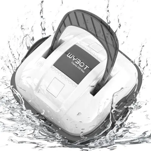 Produktbild: Poolroboter Akku Ohne Kabel Poolsauger Roboter mit Dual-Antriebsmotoren Und 100 Min Doppelfiltration, Automatisches Parken Poolroboter Akku Robotersauger für Flachem Boden Aufstellpools bis 80 m²