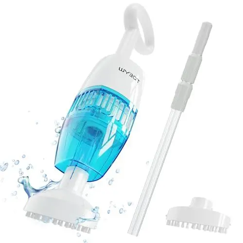 Produktbild: WYBOT Hyson 100 Poolsauger Akku Kabellos Für Whirlpools, 60 Min Laufzeit, Poolsauger Bodensauger Mit Teleskopstange & 2 Bürsten,Für Oberirdische Pools/Spas(5200mAh)