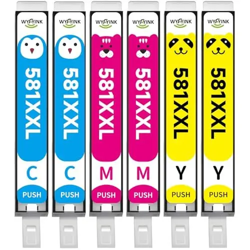 Produktbild: WYFYINK 581 XXL für Canon Druckerpatronen 580 581 XXL Multipack Kompatibel mit Canon TR8550 Druckerpatronen mit Pixma TR7650 TS705 TR7550 TS6150 TS6151 TS6250 TS6350 TS8251 TS9550 TS9551