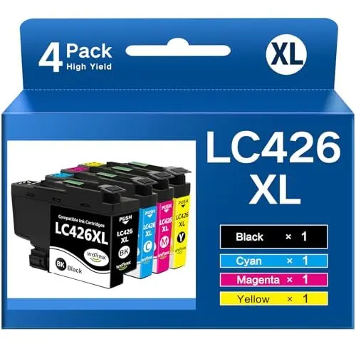 Produktbild: WYFYINK 426-XL Patronen mit Brother LC426 XL 426XL Druckerpatronen Kompatibel für Brother MFC-J4335DW MFC-J4340DW MFC-J4540DW MFC-J4535DW (4er-Pack)