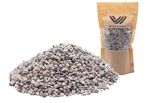 Produktbild: WYSKONT Aquarium Kies - Aquariumsand 1 kg - Aquarium Deko - Kieselsteine - Zierkies - Flusskies - Deko Sand - Kieselsteine Garten - Aquarium Bodengrund - Terrarium - Gravel - Aquariensand 3-5mm