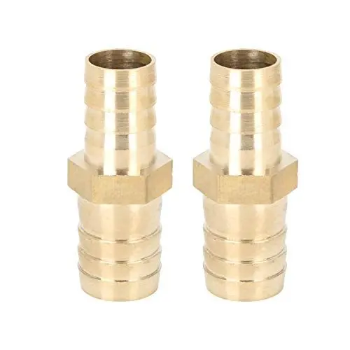 Produktbild: X AUTOHAUX 2 STK. 19 bis 16mm Messing Barb Schlauchreduzierer Klebepresse Fitting für Auto