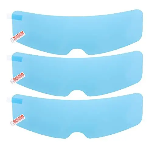 Produktbild: X AUTOHAUX 3 Stück Motorradhelm Anti Beschlag Folie 7,3cm x24,5cm Antibeschlag Folie für Motorradhelm-Visier Sonnenblende Schutzfolie Aufkleber