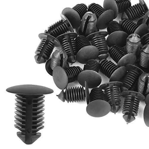 Produktbild: X AUTOHAUX 40Stk. Kunststoff Nieten Befestigung Clips Kunststoffbolzen 10mm Lochdurch.Nieten Bolzennieten Schwarz für Auto