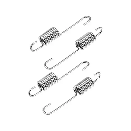 Produktbild: X AUTOHAUX 4 Stück Motorrad Bremspedal Rückstellfeder 8.5cm Länge Silber Ton