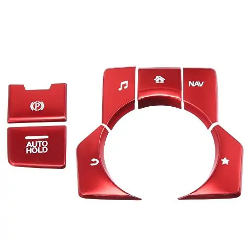 Produktbild: X AUTOHAUX 7 Satz Mittelkonsole Schalttafel für Mazda CX-5 17-20 rot