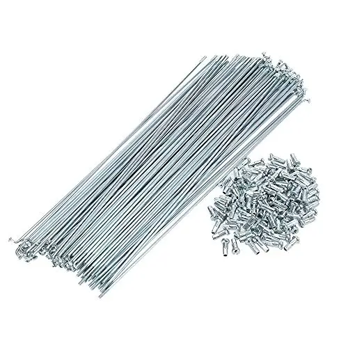 Produktbild: X AUTOHAUX 95 Stück Fahrrad Fahrradspeichen mit Nippel Stahl 14G J Bend 238mm x 2mm