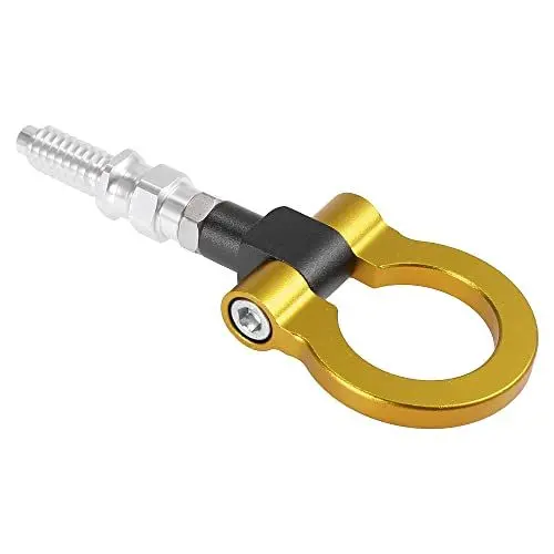Produktbild: X AUTOHAUX Auto Vorne Stoßstange Anhänger Ring Abschlepphaken Schraube Aluminiumlegierung Goldton