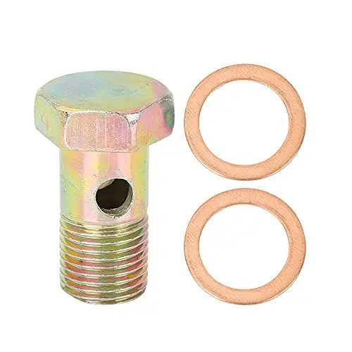 Produktbild: X AUTOHAUX Hohlschraube M16x1,5 Banjo Hohlschrauben Bremsen Adapter Zubehör mit Banjo-Unterlegscheiben