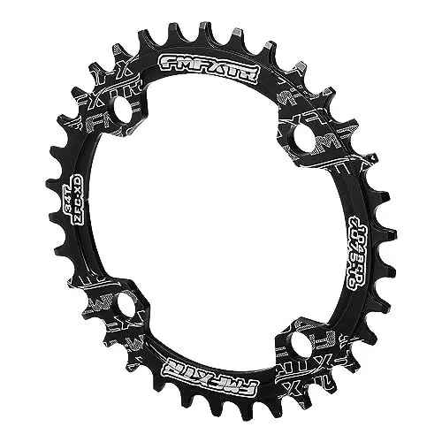 Produktbild: X AUTOHAUX Kettenradabdeckung Kettenblatt Schützen 34 Zähne mit 4 Löcher Aluminiumlegierung Fahrrad-Kettenblatt Kurbelgarnitur Zahnplatte Schwarz