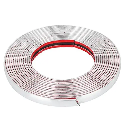 Produktbild: X AUTOHAUX Zierleiste Chrom Zierleiste Selbstklebend Chromleiste Chromstreifen Stoßstange Leisten Flexibel Klebeband 5m x 15mm