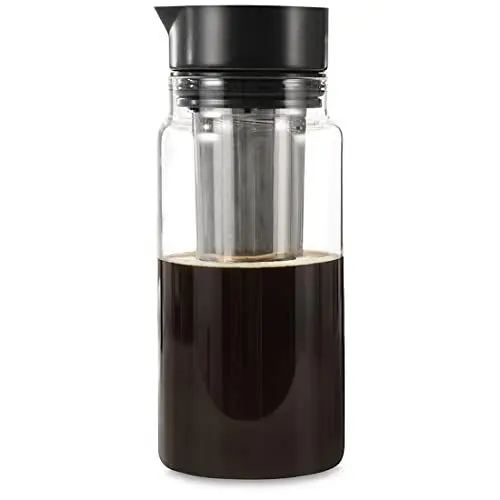 Produktbild: Xavax Cold Brew Kaffeebereiter (kaltgebrüht, Tee und Kaffeemaschine 2in1,coffee machine und tea maker, Cold Brew Kaffee Flasche 1 l, Cold Brew Glas für iced coffee, tricolate brewer, coffee makers)