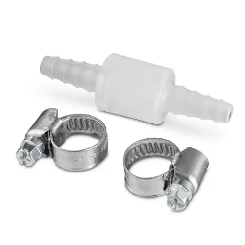 Produktbild: Xavax Rückschlagventil mit 2 Schlauchschellen (für Ablaufschläuche bis 10 mm Durchmesser, verhindert Rückfluß von Abwasser, u.a. für Waschmaschine, Wäschetrockner, Kondenstrockner geeignet)