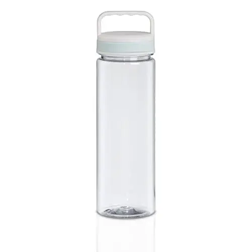 Produktbild: Xavax Trinkflasche, 900 ml (Wasserflasche auslaufsicher, Getränkeflasche mit praktischem Henkel und Schraubverschluss, lebensmittelecht, durchsichtig) blau