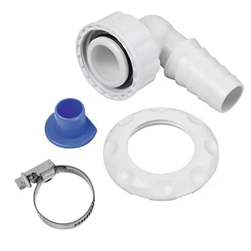 Produktbild: Xavax Winkel Schlauchtülle, für Wandeinbau Siphons ohne Reinigungsöffnung (Geräteanschlusstülle, für Abwasserschlauch Waschmaschine/Ablaufschlauch Geschirrspülmaschine, Winkel Schlauchverschraubung)