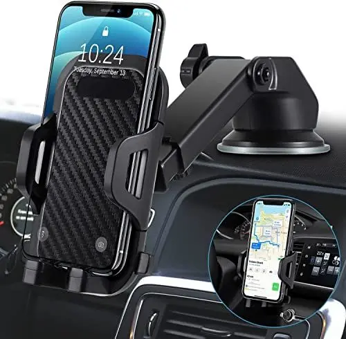 Produktbild: Xawy Handyhalterung Auto 3 in 1 Lüftung & Saugnapf, Handyhalter Fürs Auto Silikonschutz Universale Kfz Handyhalterung 360° Drehung Flexibel Für Alle Handys W1