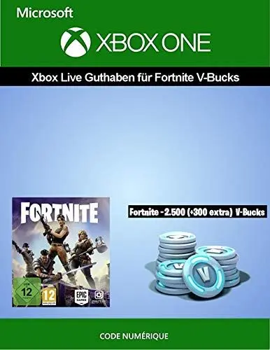 Produktbild: Xbox Live Guthaben für Fortnite - 2.500 V-Bucks + 300 extra V-Bucks | Xbox One - Download Code