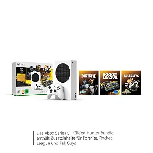Produktbild: Xbox Series S 512GB | Pack Chasseur doré : Fortnite, Rocket League & Fall Guys (contenus digitaux) - Contenu gratuit