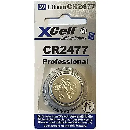 Produktbild: XCell Knopfzelle CR2477 (Smart Home Geräte/Schlüsselanhänger/kleine Fernbedinungen UVM.) 148263