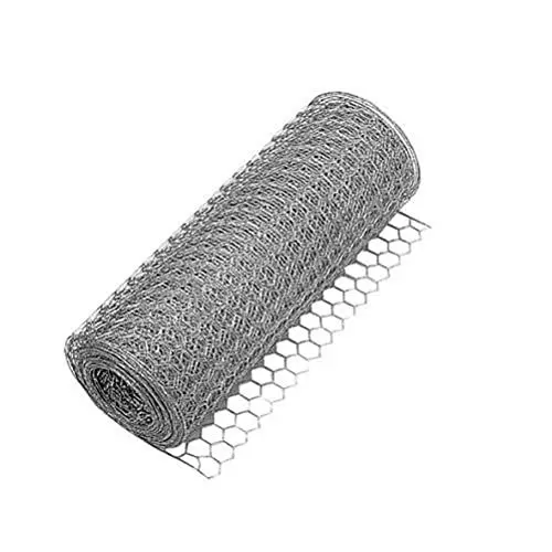 Produktbild: Xclou Sechseckgeflecht, Maschendrahtzaun, Rolle ca. 10 m Käfigdraht, Drahtgeflecht 6-eck, Kaninchendraht aus Metall, Drahtzaun verzinkt, Kleintierzaun, Volierendraht, silber, 381030, 1000 x 50 x 0.07 cm