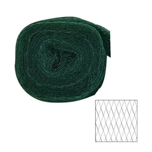 Produktbild: Xclou Vogelschutznetz ca. 8 x 8 m, besonders robustes Pflanzenschutznetz aus Polyethylen, Gartennetz mit 20 x 20 mm Maschenweite, grün-schwarz