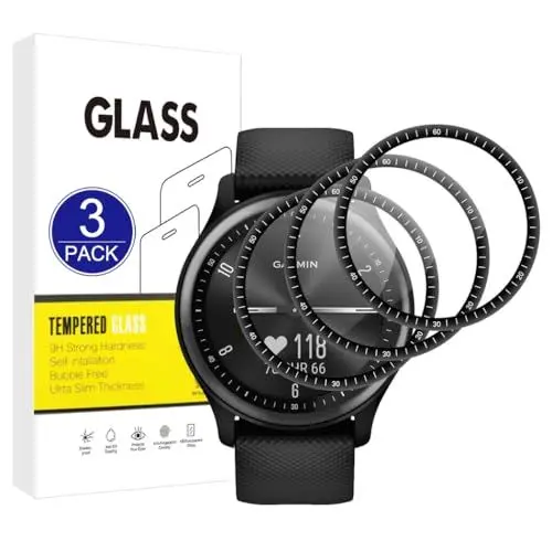 Produktbild: X-Dision (3 Stück) Displayschutzfolie für Garmin Vivomove Sport, Kratzfest, High Definition, 3D Curved Full Cover, Schutzfolie aus Thermoplastischem Polyurethan