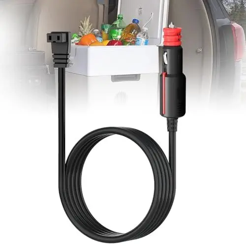 Produktbild: XEERUN 12V-24V KFZ Kühlbox Kabel Verlängerungskabel, 3M KFZ Netzteil Kabel, Auto Kühlschrank Kabel, Auto Kühlschrank Netzteil Kabel DC 12V für Kühlbox Dometic, Waeco CF CDF, ARB ICECO, Alpicool