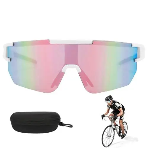 Produktbild: XEERUN Schnelle Brille Rave, Sport Sonnenbrille, Polarisiert Fahrradbrille, Fahrradbrille Winddicht, Sportbrille, Radfahrer Brille für Herren Damen, UV400 Schutz, für Outdooraktivitäten, MTB Rennrad