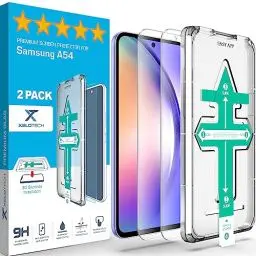 Produktbild: XeloTech Schutzglas für Samsung Galaxy A54, aus Panzerglas, 9H+ Härte, 2 Stück