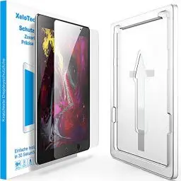 Produktbild: XeloTech Schutzglas für iPad Air 10.5 Zoll (2019) / iPad Pro 10.5 (2017) - Mit Schablone zur Positionierung - Hartglas Schutzfolie - 9H+ Härtegrad