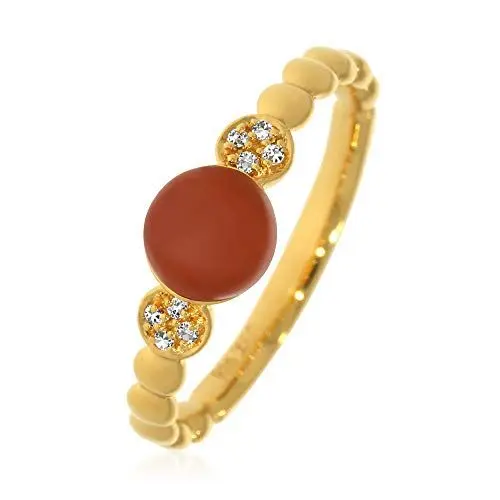 Produktbild: XEN Ring mit Choco Mondstein und Weißtopase ca. 0,95 ct. gelbvergoldet 56 (17.8)