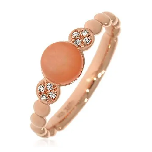 Produktbild: XEN Ring mit Peach Mondstein und Weißtopase ca. 0,95 ct. rosévergoldet 52 (16.6)