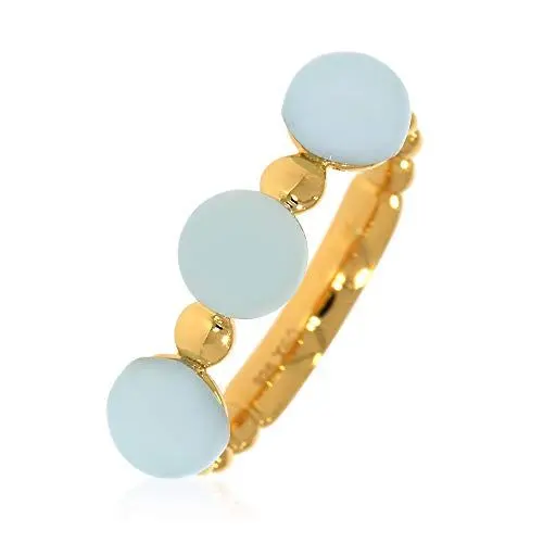 Produktbild: XEN Ring mit drei Aqua Chalcedone 6 mm ca. 2,7 ct. gelbvergoldet 56 (17.8)