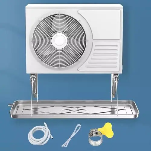 Produktbild: XGQXZWC Klimaanlage Kondensat-Abtropfschale, Abtropfschale, Universelle Edelstahl-Auffangwanne für Den Außenbereich, Klimaanlage Externe Einheit Ablaufwanne mit Abflussrohr (Size : 94x44cm/37x17in)