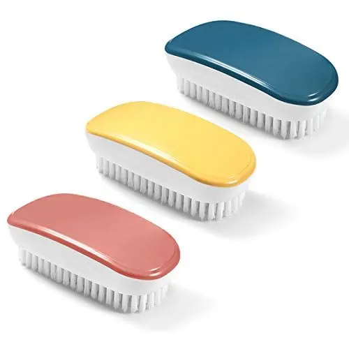 Produktbild: XGzhsa Handwaschbürste, weiche Bürste, 3 Stück Bunte handgehaltene Details Schutz Reinigungsbürste Werkzeug für Kleidung, Schuhe, Teppich, Küchenspüle, Badezimmer Badewanne (gelb, rot, blau)