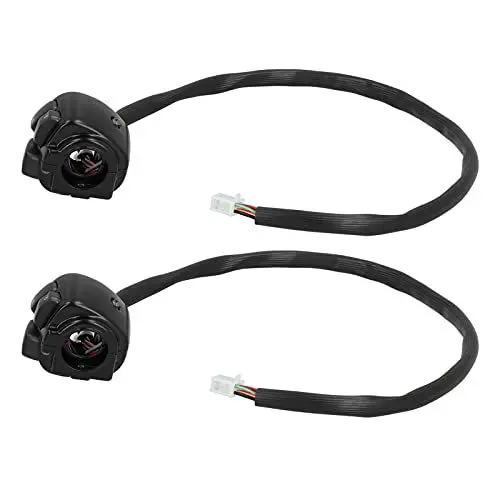 Produktbild: XHIKOWAT 2PCS Universal Motorrad Lenker Schalter für 25mm 1in Lenker Motorräder, Scheinwerfer Blinker Hupe Getriebe Control Taste (Schwarz)